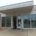 Entryway to the Jamaica Bay wildlife refuge for birds in NY.