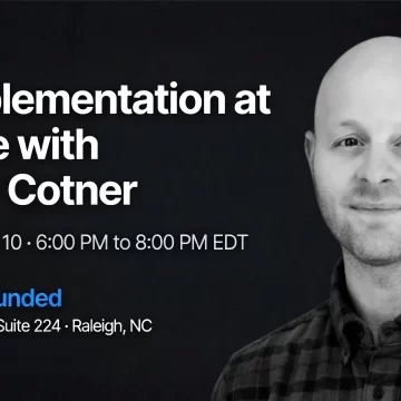 event poster for AI event featuring an artificially generated face